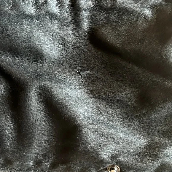 Theory genuine leather jacket petite cropped